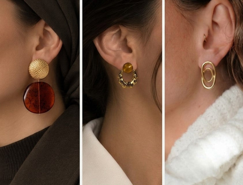 Trio de boucles d’oreilles